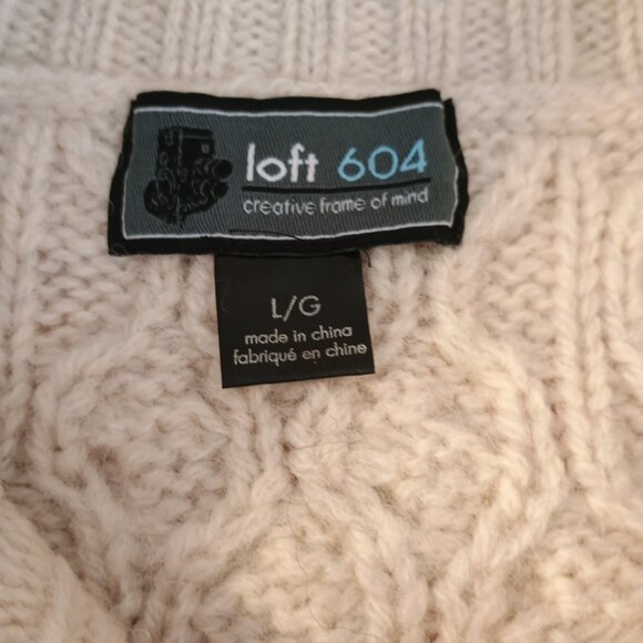 NWOT Loft604 Creative Frame Of Mind Men Large Heavy 100% Wool Sweater Turtleneck - Picture 4 of 7